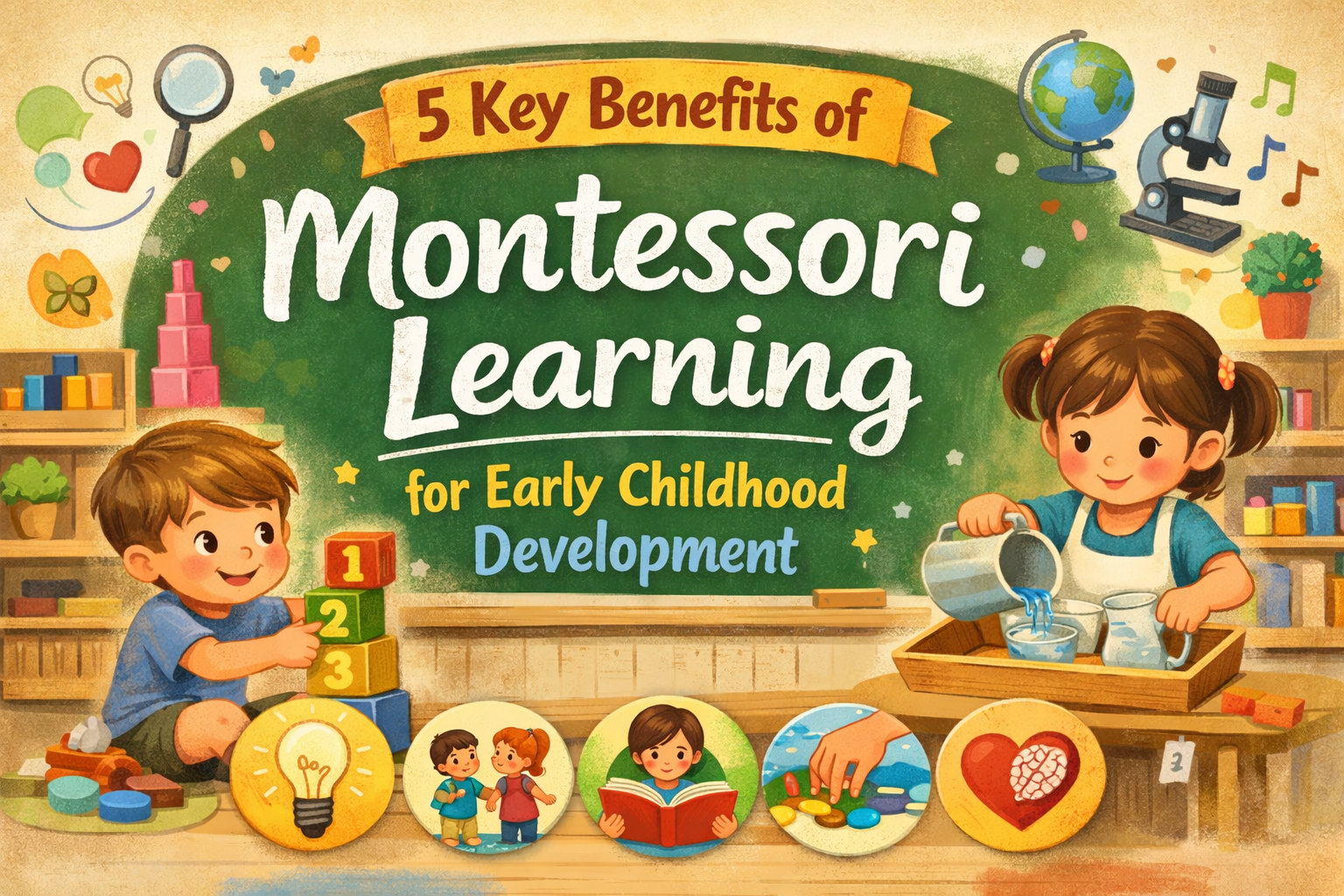 five key benefits of Montessori learning for early childhood development